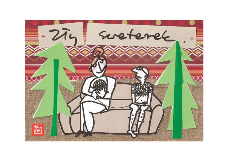 kartka świąteczna Niedobry sweter