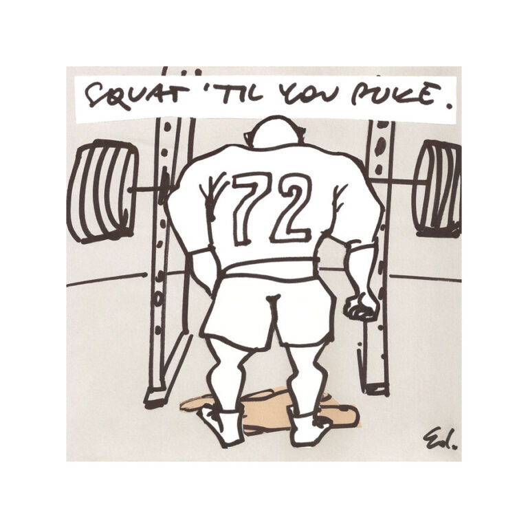 plakat Rób przysiady, aż się porzygasz