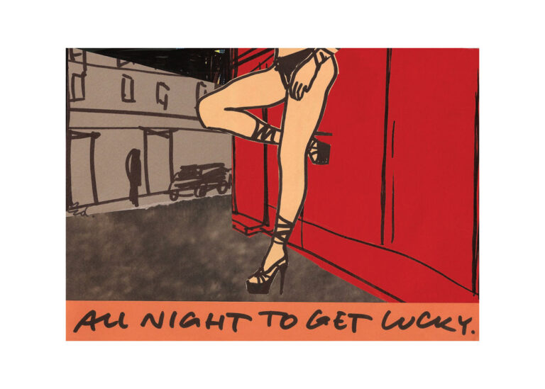 plakat nie śpię całą noc, żeby mi się poszczęściło