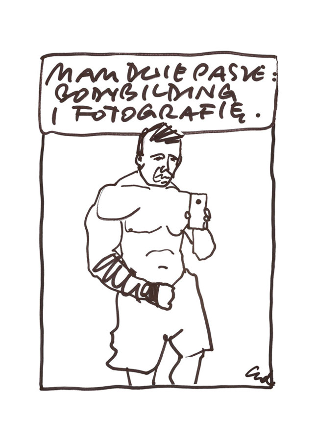 plakat mam dwie pasje: kulturystykę i fotografowanie