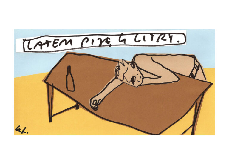 plakat Latem dużo piję