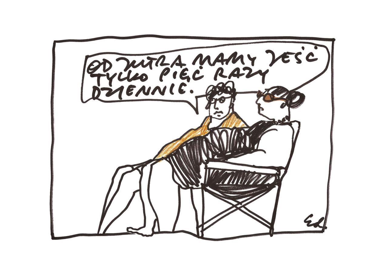 plakat Od jutra mamy tylko pięć posiłków dziennie