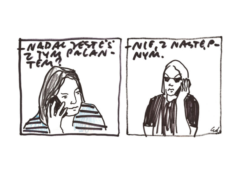 plakat Ciągle jesteś z tym kretynem? Nie, z innym