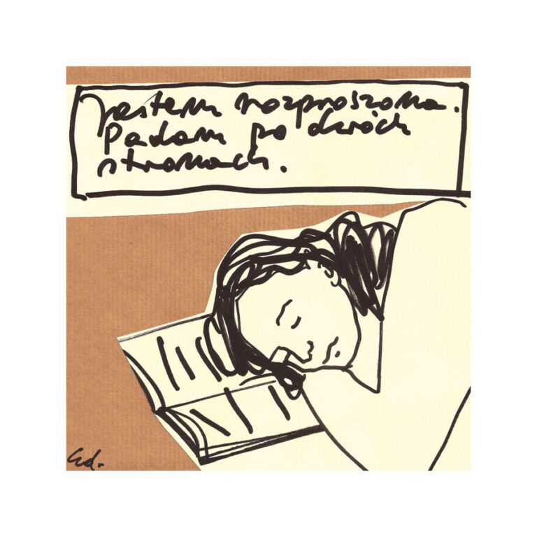 plakat Nie mogę się skoncentrować na czytaniu