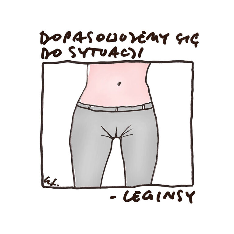 plakat leginsy dobrze dopasowane