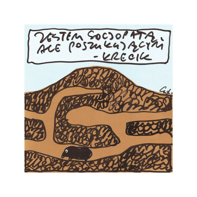 plakat jestem socjopatą, ale pracowitym - krecik