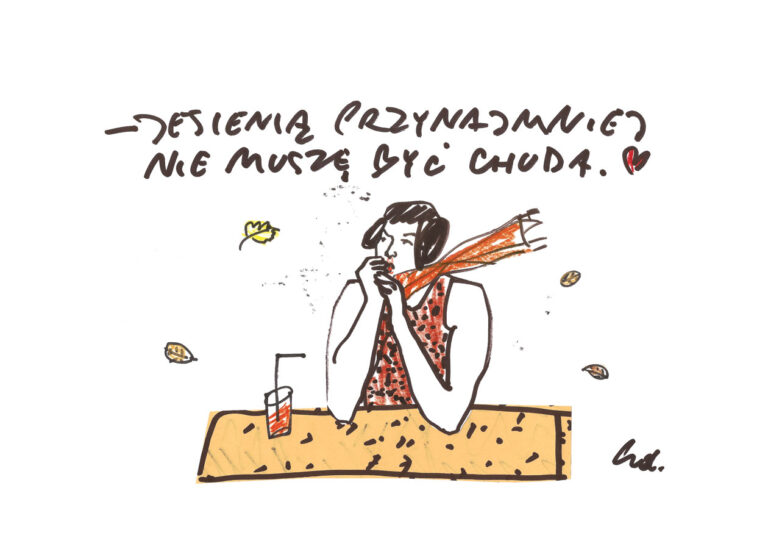 plakat jesienią nie muszę być szczupła