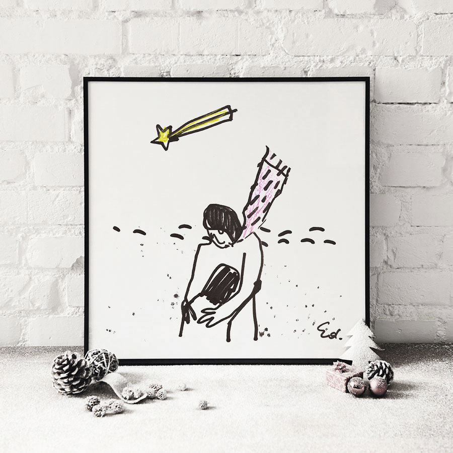 ilustracja przytul mnie na święta