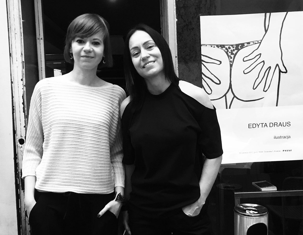 Razem z Olą Radomiak na wernisażu wystawy w Krakowie