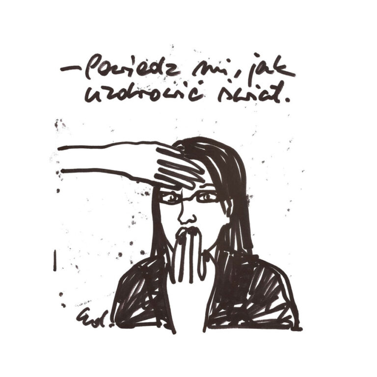 plakat powiedz mi, jak uleczyć świat