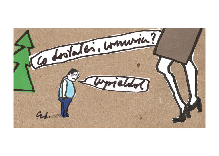 plakat Co dostałeś, wnusiu? Lanie