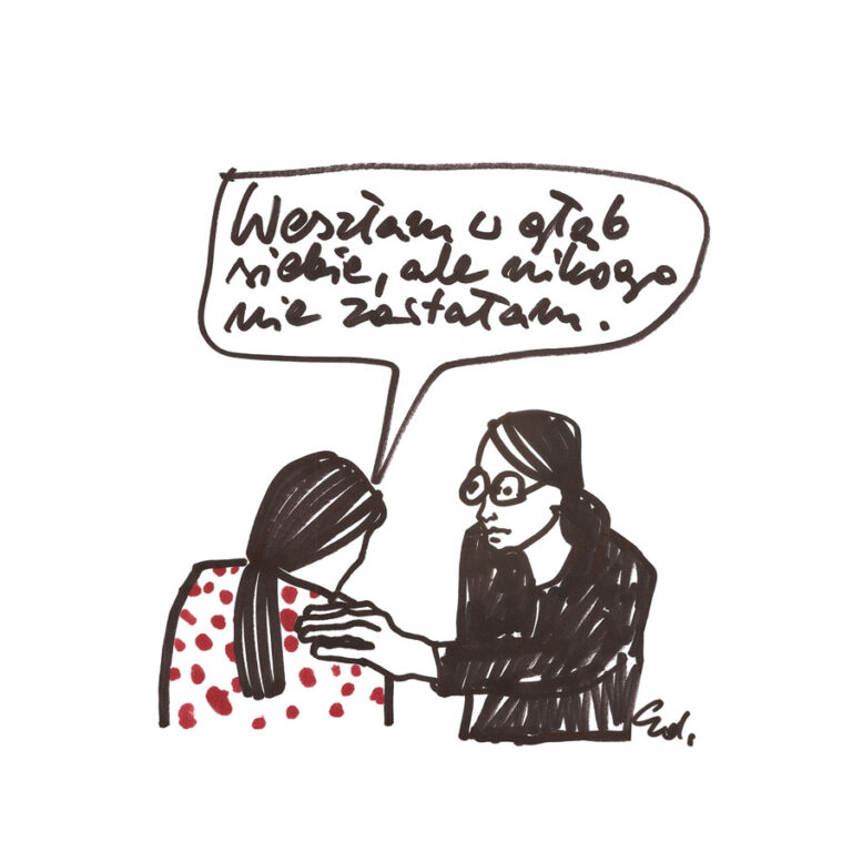 plakat weszłam w głąb siebie, a tam pustka