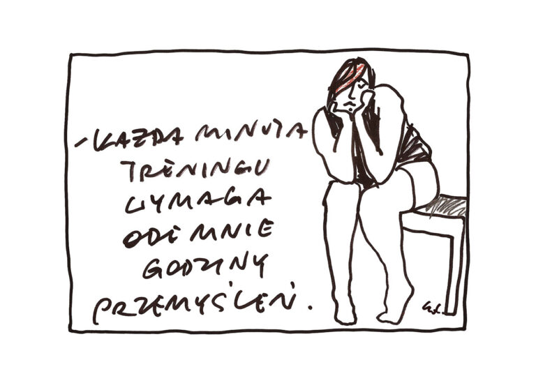 plakat myślenie o treningu jest łatwiejsze niż jego wykonanie