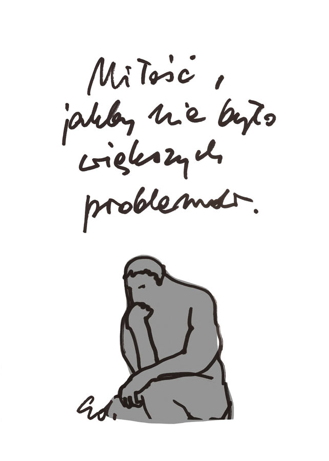 plakat miłość, większych problemów nie ma?