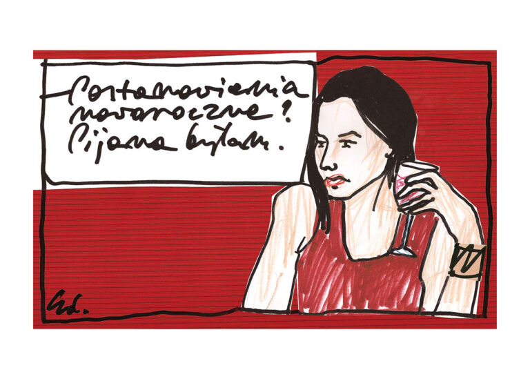 plakat postanowienia noworoczne? żartowałam