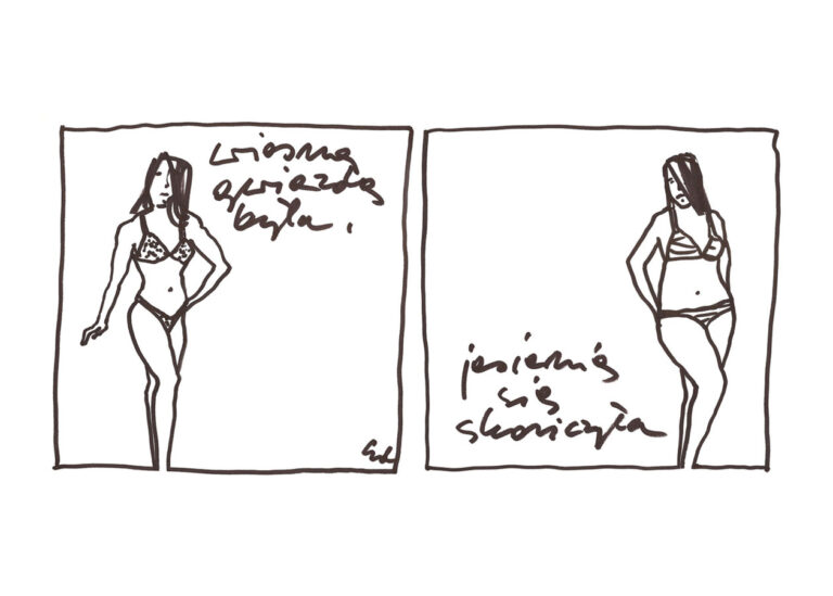 plakat wiosną wyglądam inaczej niż jesienią