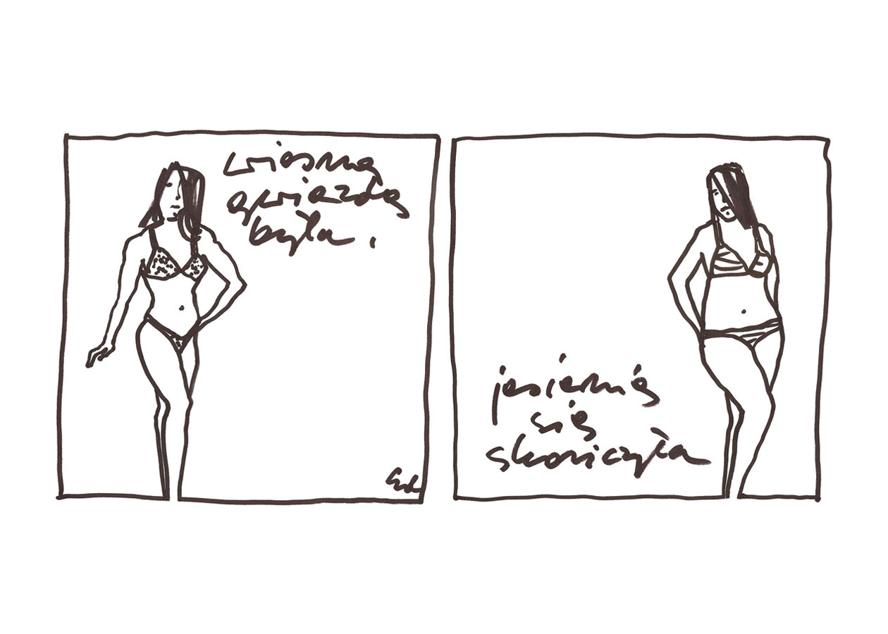 plakat wiosną wyglądam inaczej niż jesienią