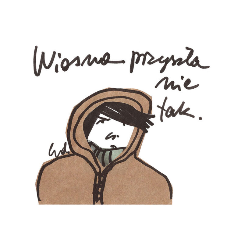 plakat wiosna przyszła, ale zimna