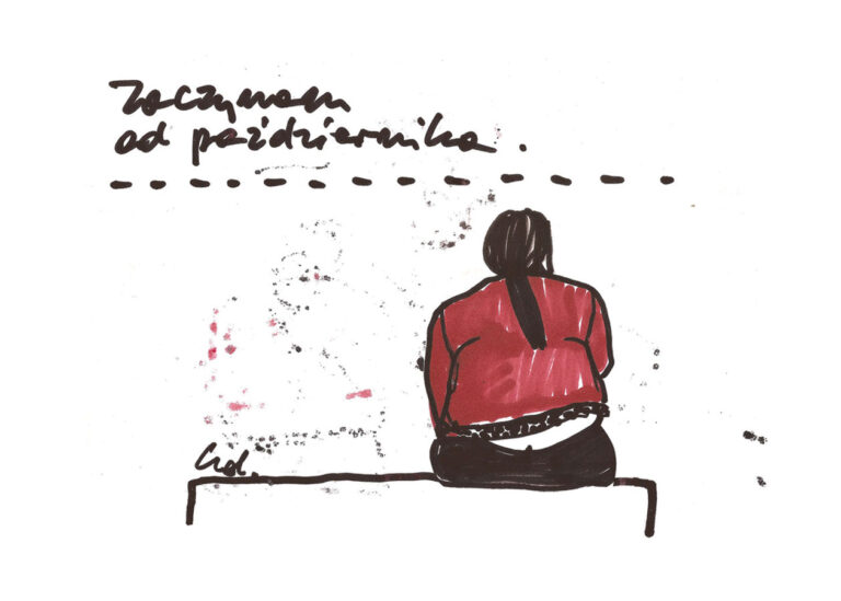 plakat początek w październiku