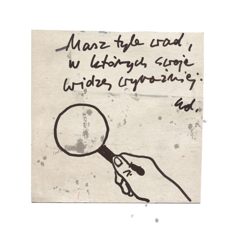 ilustracja Dzięki twoim wadom lepiej widzę własne