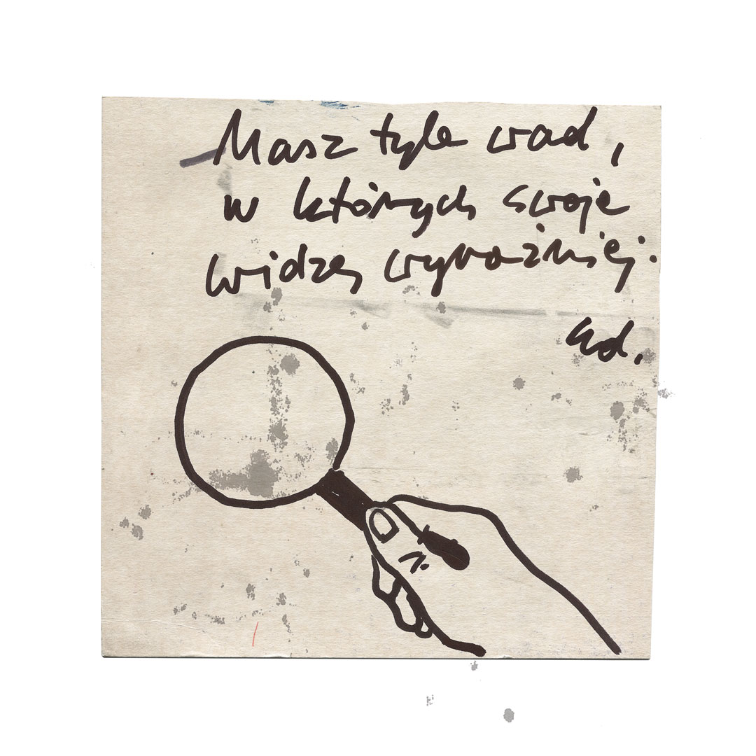 ilustracja Dzięki twoim wadom lepiej widzę własne