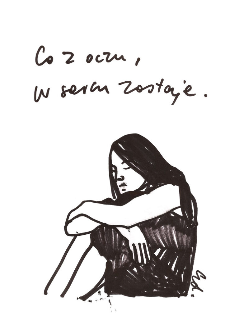 plakat Co z oczu, to nie z serca