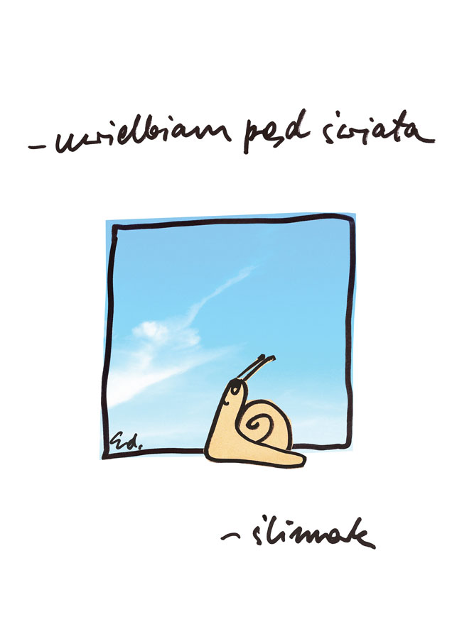 plakat Ślimak lubi tempo życia