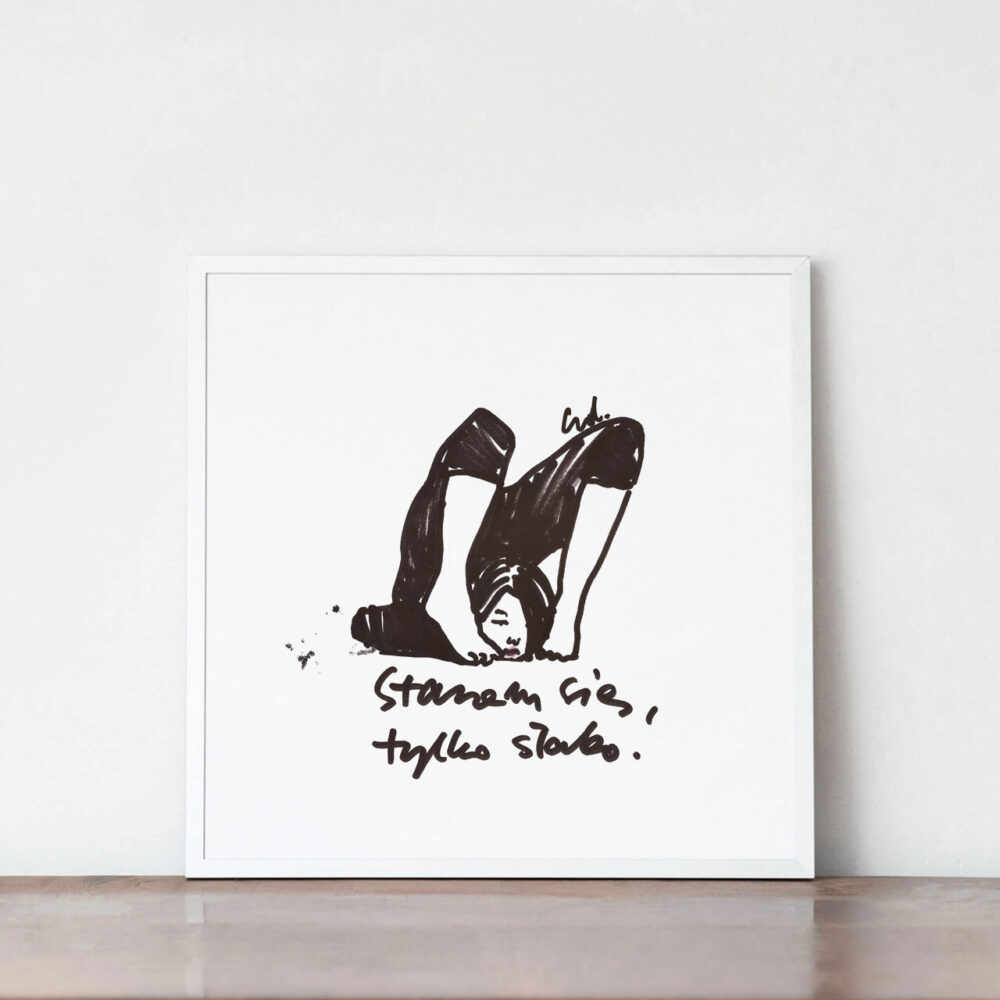 plakat dla miłośniczki jogi