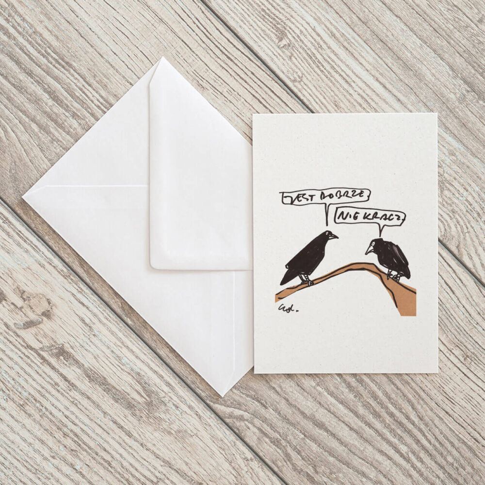 kartka pocztowa Jest dobrze, ale nie zapeszaj