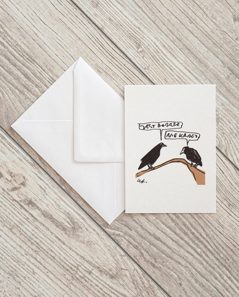 kartka pocztowa Jest dobrze, ale nie zapeszaj