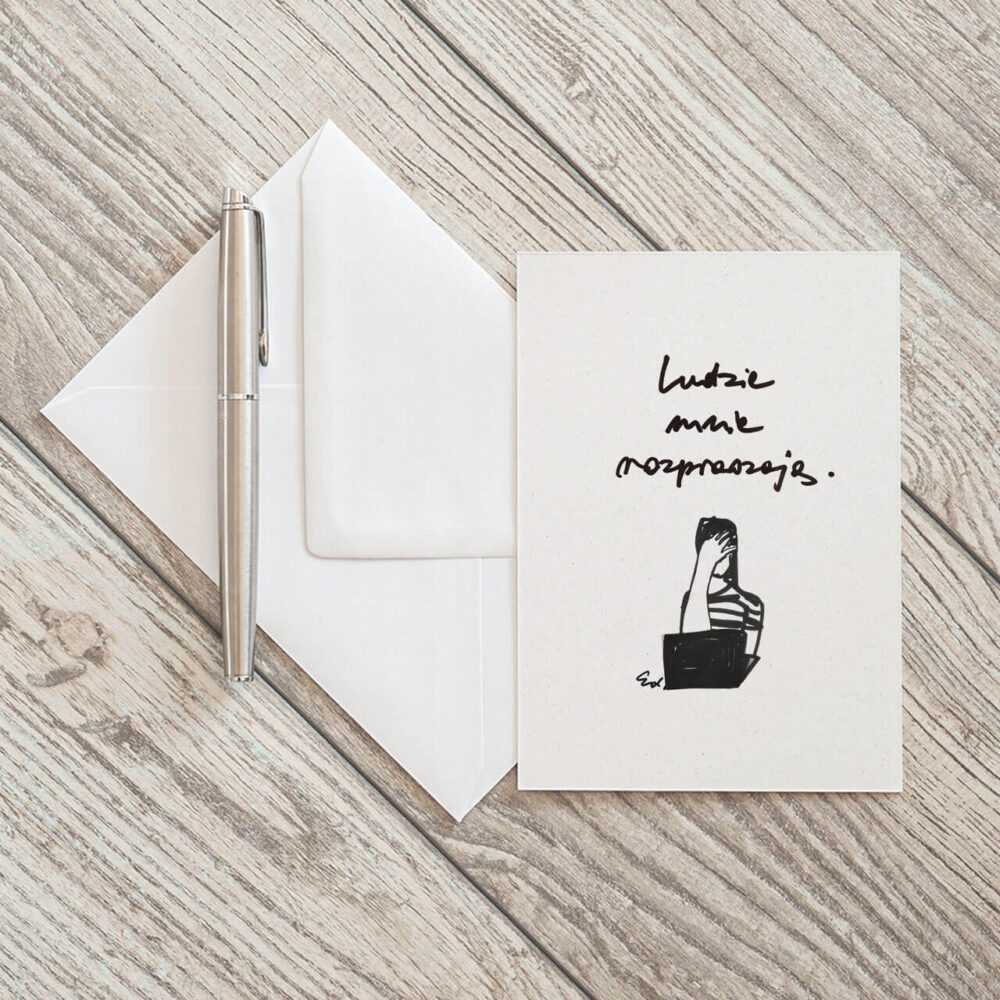 kartka pocztowa ludzie mnie wkurzają