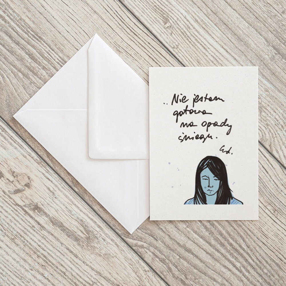 kartka pocztowa Nie jestem gotowa na zimę