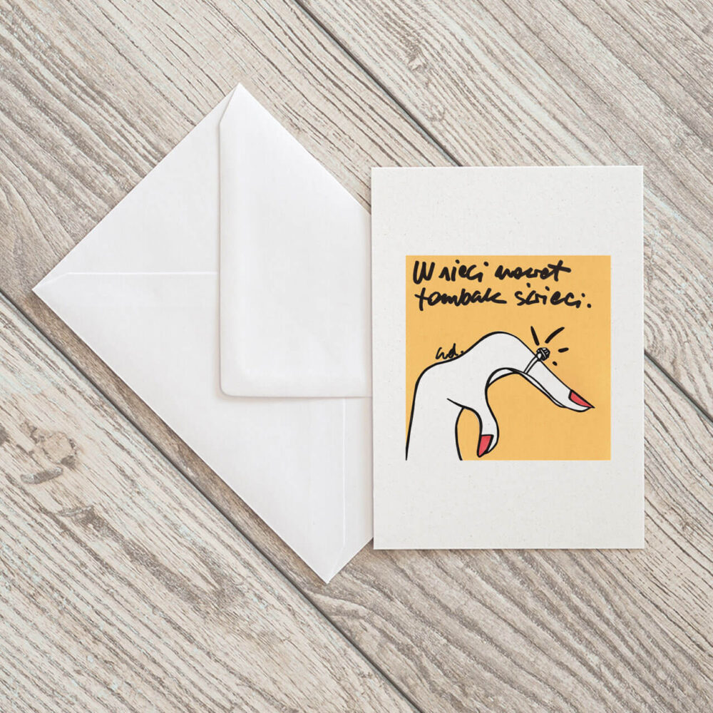 kartka pocztowa o pochwale internetu