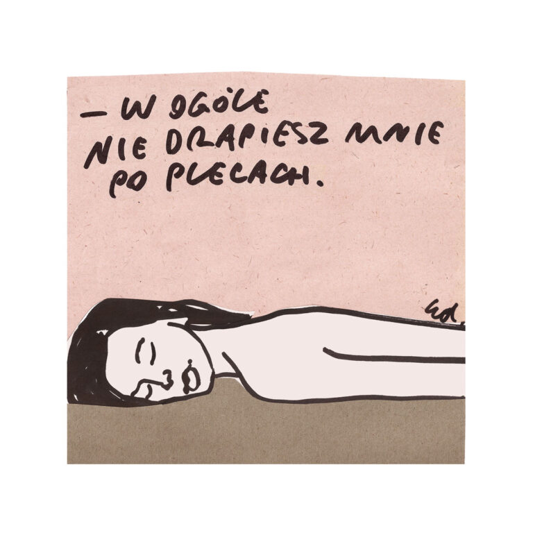 plakat o drapaniu po plecach