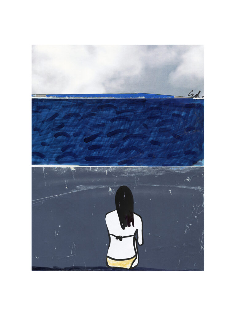 plakat dziewczyna i morze